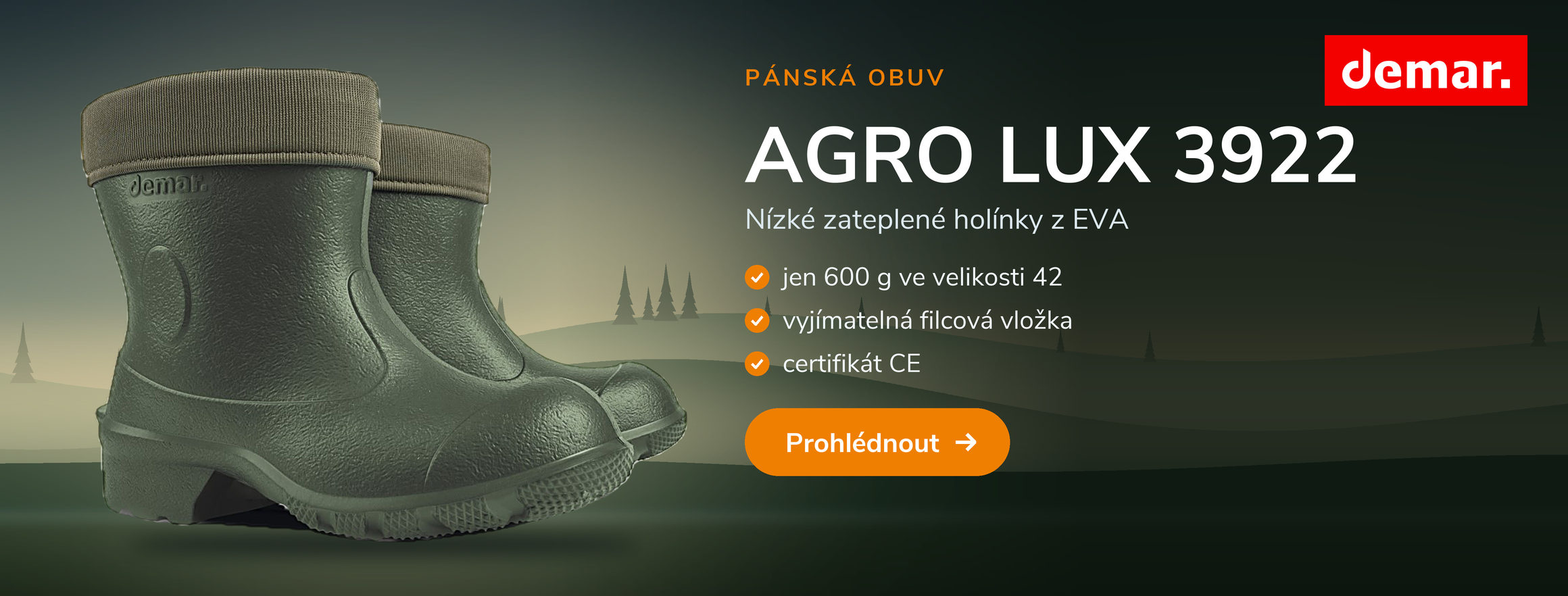 Pánské nízké zateplené holínky Demar AGRO LUX 3922